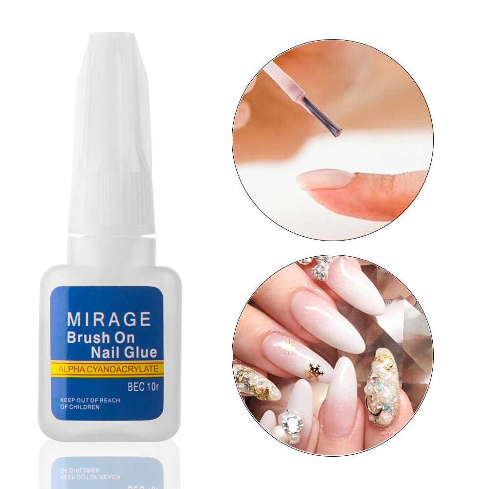 Diy Nail Art Lijm Super Sterke Adhesive Acryl Rhinestones Decoratie Gel Kunstnagels Tips Nail Care Manicure Tool Met Borstel