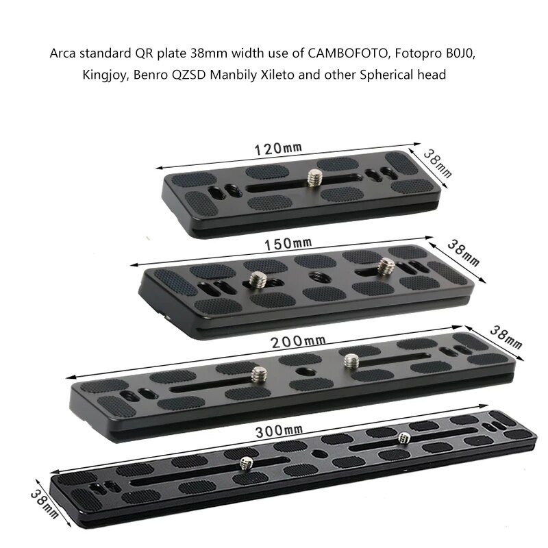 Universal Tripod Quick Release Plate Adapter Base Plate Camera Mount Plate 12cm/15cm/20cm/30cm Length DSLR Camera Plate