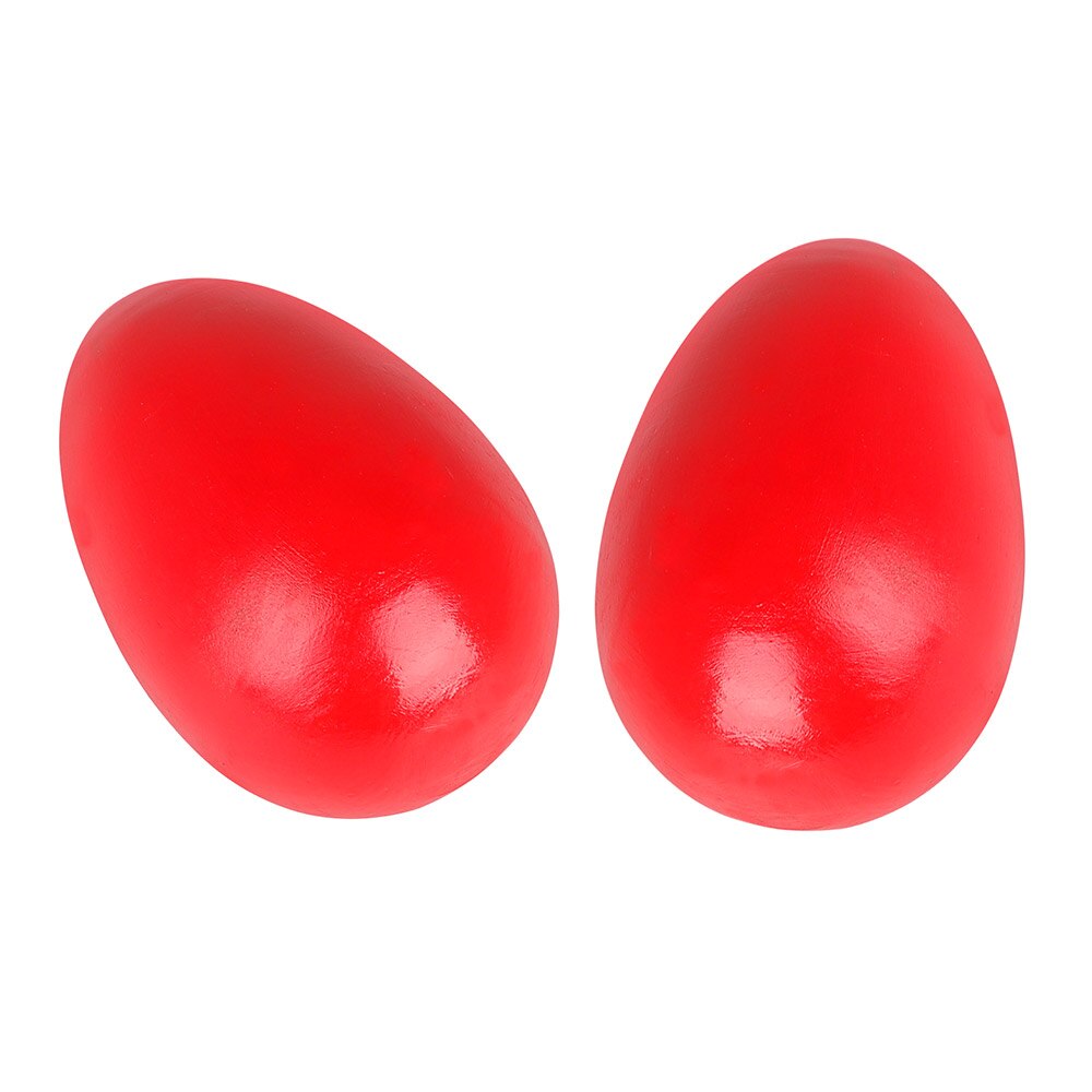 Oeufs en bois Maracas, Instrument de Percussion musicale, rouge, 2 pièces