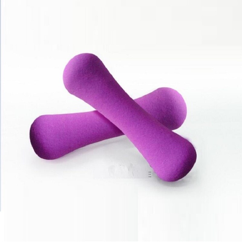 Plastic dip in dumbbell for women fitness dumbbells fitness weight dumbbells fitness body exercise dumbell kettlebell 1kg*2pcs: Purple