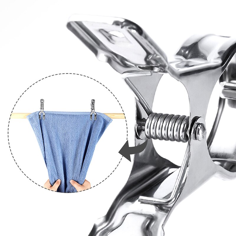 Stainless Steel Clothing Clothespin Quilt Clothes Clip Big Windproof Clothes Pin
