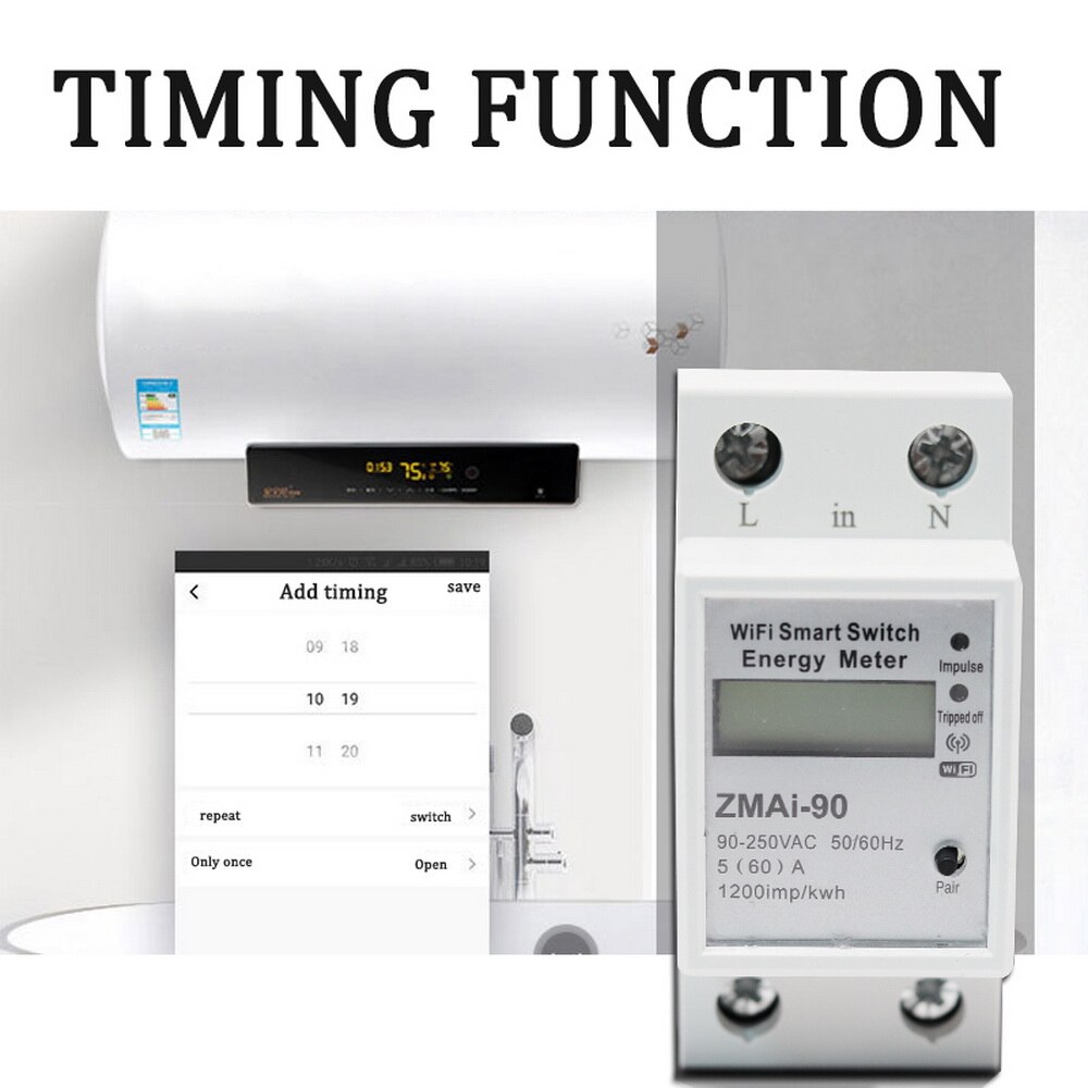 Smart Energy Meter Power Consumption Meter wattmeter Wifi Smart Electric Meter Energy Electrical Power Consumption Tester