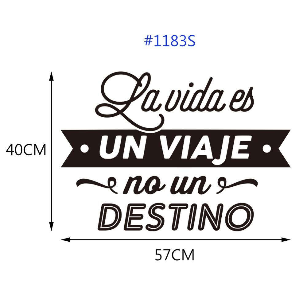 Spanish Motivational Quote Phrase Wall Saying Sticker Art Wall Decor Words Decals Living Room Removable Home Decor Poster: 1183S