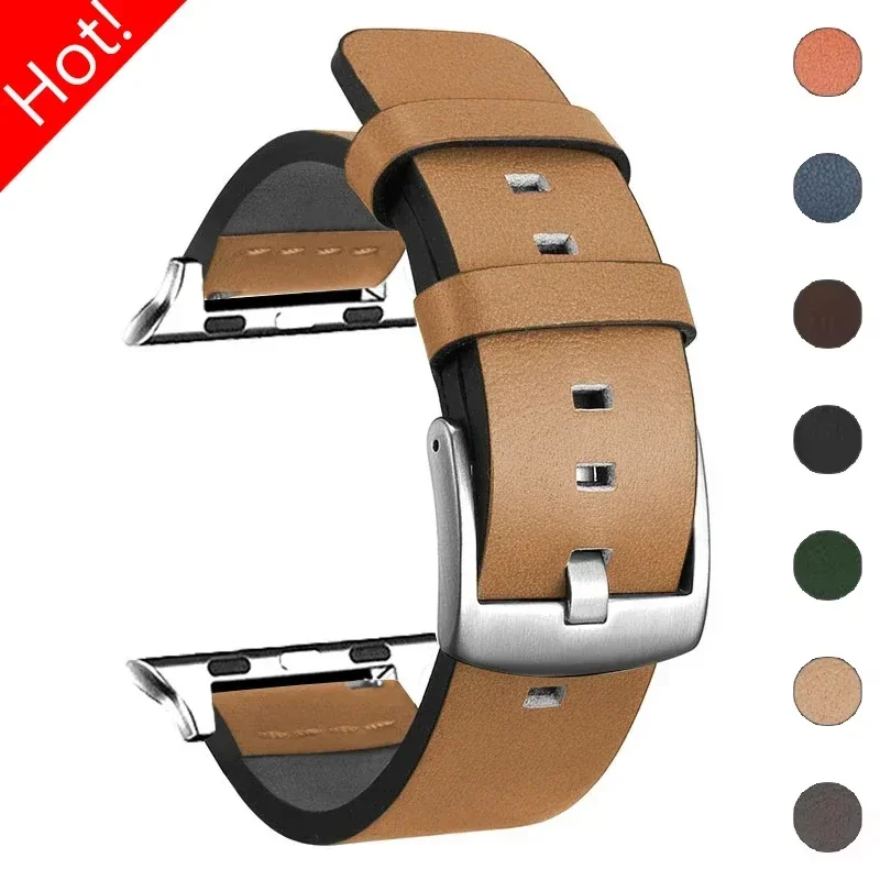 Hochwertiges Lederarmband für Apfel Uhr Band Ultra 2 49 mm 46 mm 42 mm 45 mm 41 mm 44 mm 40 mm Armbinde für IWatch 10 9 8 7 6 SE 5 4