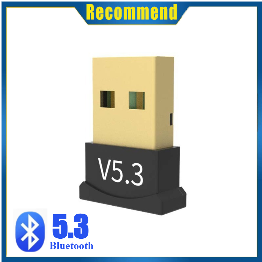 USB Bluetooth 5.3 Adapter Wireless Bluetooth 5.1 Dongle Adapter Wireless Speaker Audio Receiver USB Transmitter for PC Laptop: Red