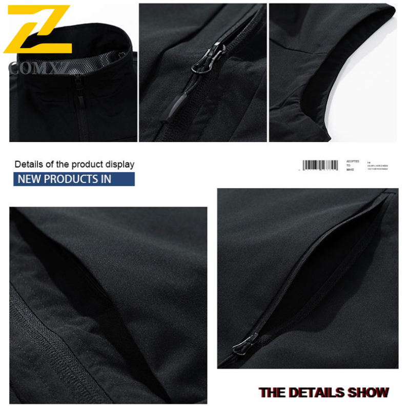 2025 chaleco de otoño para hombre, chaqueta sin mangas con bolsillo y cremallera a prueba de viento a la de , ropa de , chaleco informal para senderismo para hombre