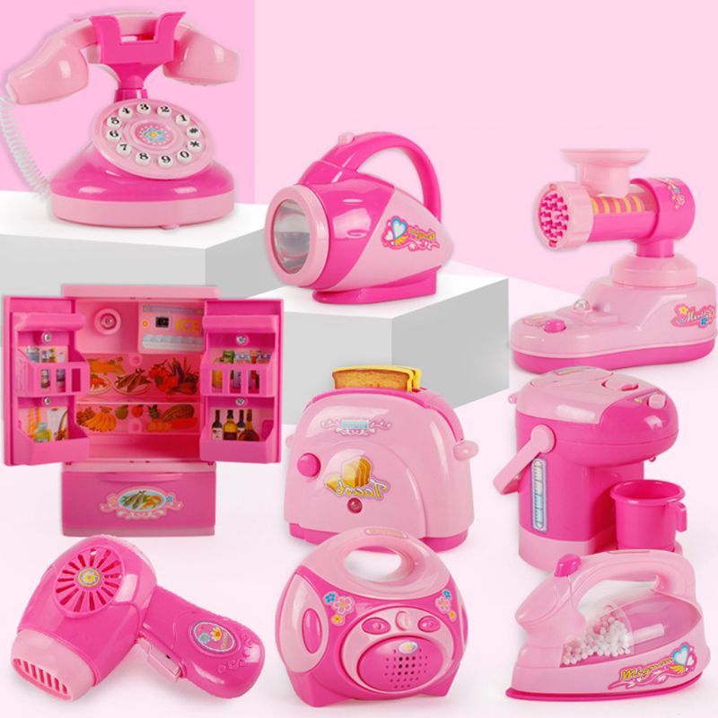 Bambini Kid Boy Girl Mini cucina elettrodomestico macchina da cucire Set di giocattoli educazione precoce manichino famiglia gioco finto