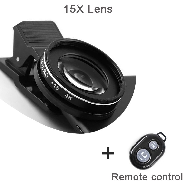 37MM 30X Makro Objektiv 4K HD Professionelle Fotografie Telefon Kamera für iPhone Xiaomi huawei Objektiv 15X Makro Objektiv für Smartphone: 15X Linse einstellen A