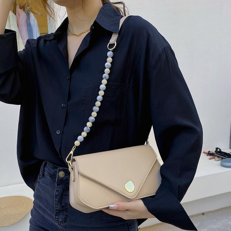 Kleine Zachte Pu Lederen Schoudertassen Voor Vrouwen Zomer Reizen Eenvoudige Handtas Luxe Effen Kleur Crossbody Portemonnees