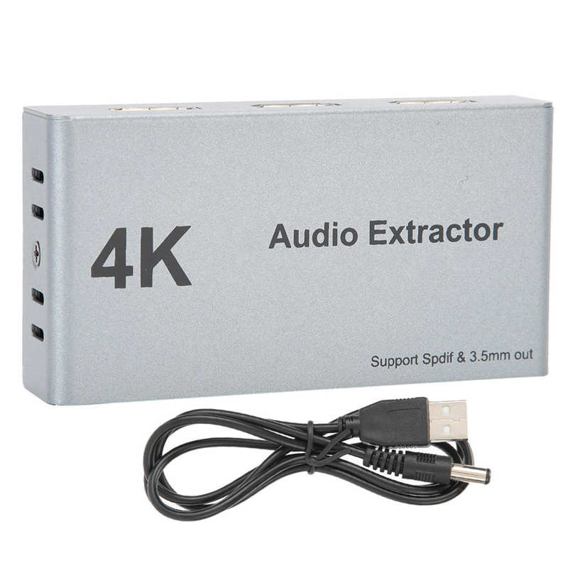 Audio Splitter 4K 30hz Audio Extractor With SPDIF 3.5mm Audio Output