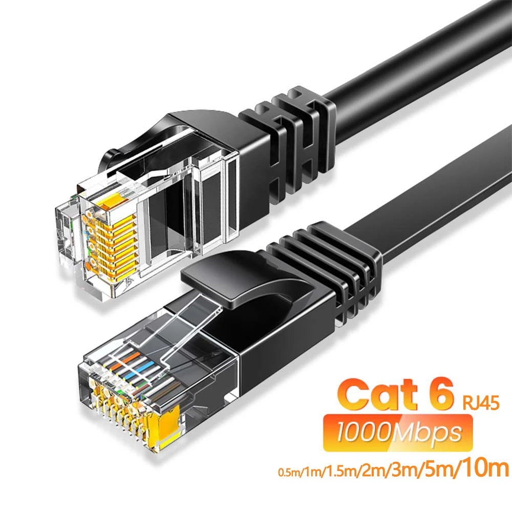 Câble Ethernet Cat6 Gigabit haute vitesse 1000Mbps, 0.5-30m, câble Internet RJ45, câble réseau LAN blindé pour ordinateur portable, routeur, PC PS5