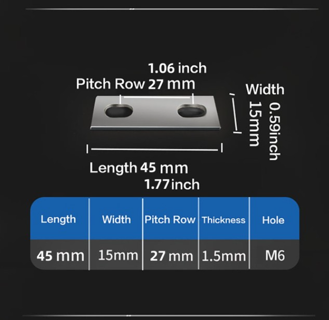 Pure Copper Busbar Nickel Coated Battery Temrinal Connection Bar 27mm,30mm, 35mm, 38mm, 40mm, 45mm, 50mm, 68mm, 72mm, 83mm, 85mm: black