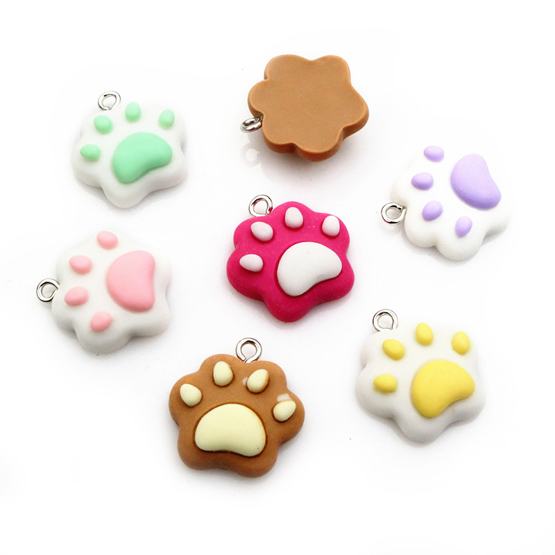 10Pcs colores aleatorios variados estrella corazón pastel amuletos resina brillo lindo collar llavero colgante DIY llavero haciendo Accesorios