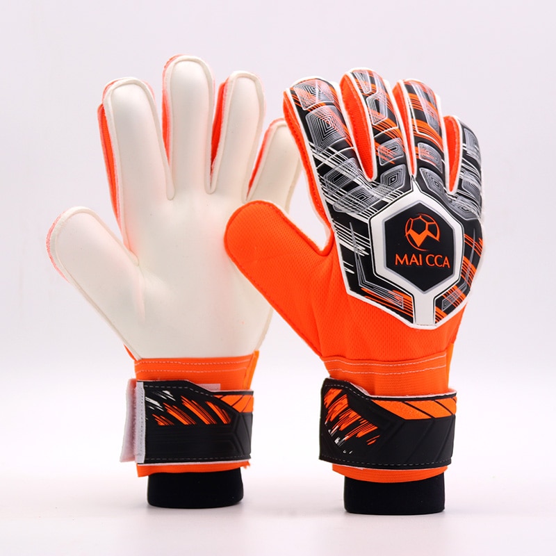 Professionele Kids Dikke Latex Handschoenen Jongens Voetbal Doelman Goalie Voetbal Handschoenen Vinger Guard Goalie Voetbal keepers Handschoenen