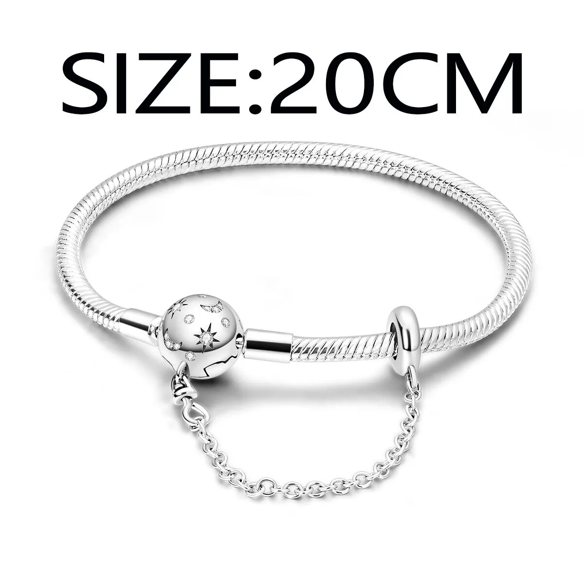 MULA versilbertes Sternverschluss-Schlangenketten-Charme-Armbinde für sterben Herstellung von Reize-Perlen