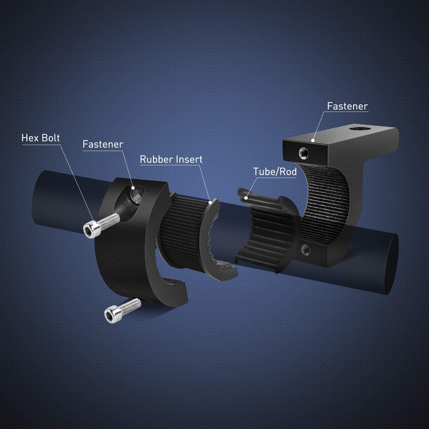 0.75 1 1.25 Inch Bar Bracket Horizontal LED Light Bar Mount Bracket Kit - Fits 0.75", 1", 1.25" Tubes For ATV/UTV/Truck UTV Light Bracket - Foto 8