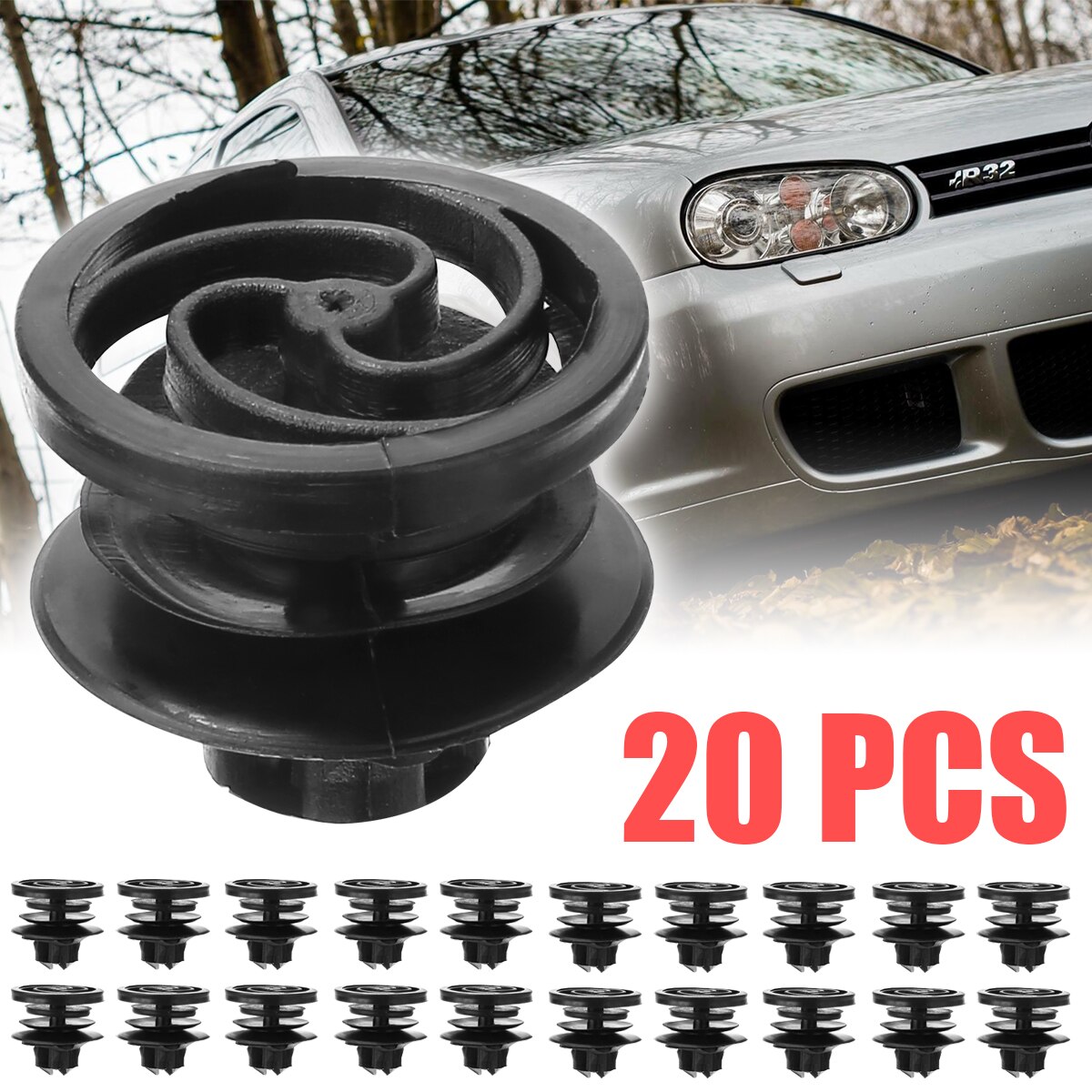 Clip de sujeción Interior para coche, Clip de plástico para tarjeta de puerta, embellecedor de Panel, para V-W, G-OLF, M-K4, 20 Uds., 3B0868243