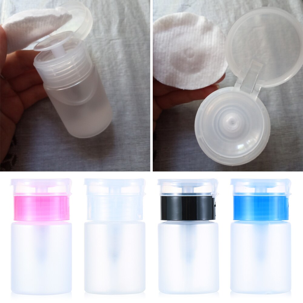 60 Ml Mini Nail Art Pompje Lege Fles Acryl Gel Polish Remover Cleaner Liquid Container Opslag Kleine Druk Fles