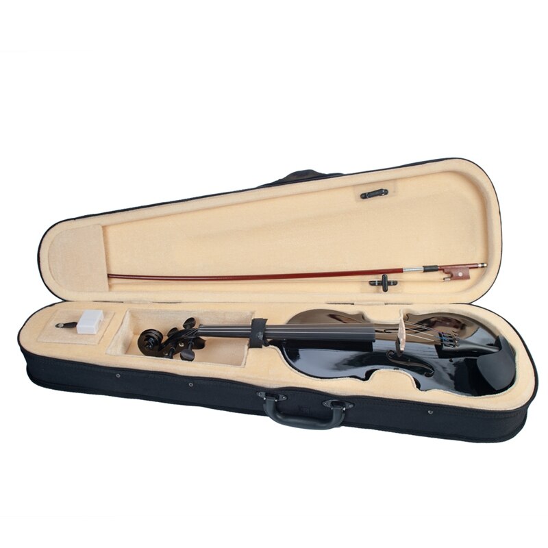 Violín de arce negro 4/4 con bajo, violín de cola de aleación superior