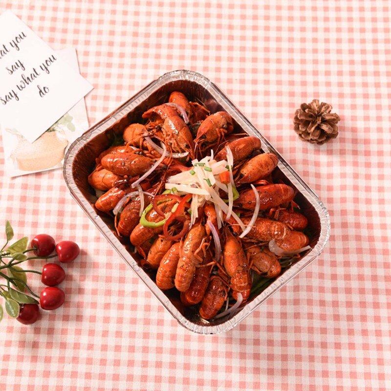 Aluminium Foil Box Cooking Tin Boxes Reusable BBQ Outdoor Picnic Cooking Tray Barbecue Roasted Bowl Grease Drip Pans Food Maker