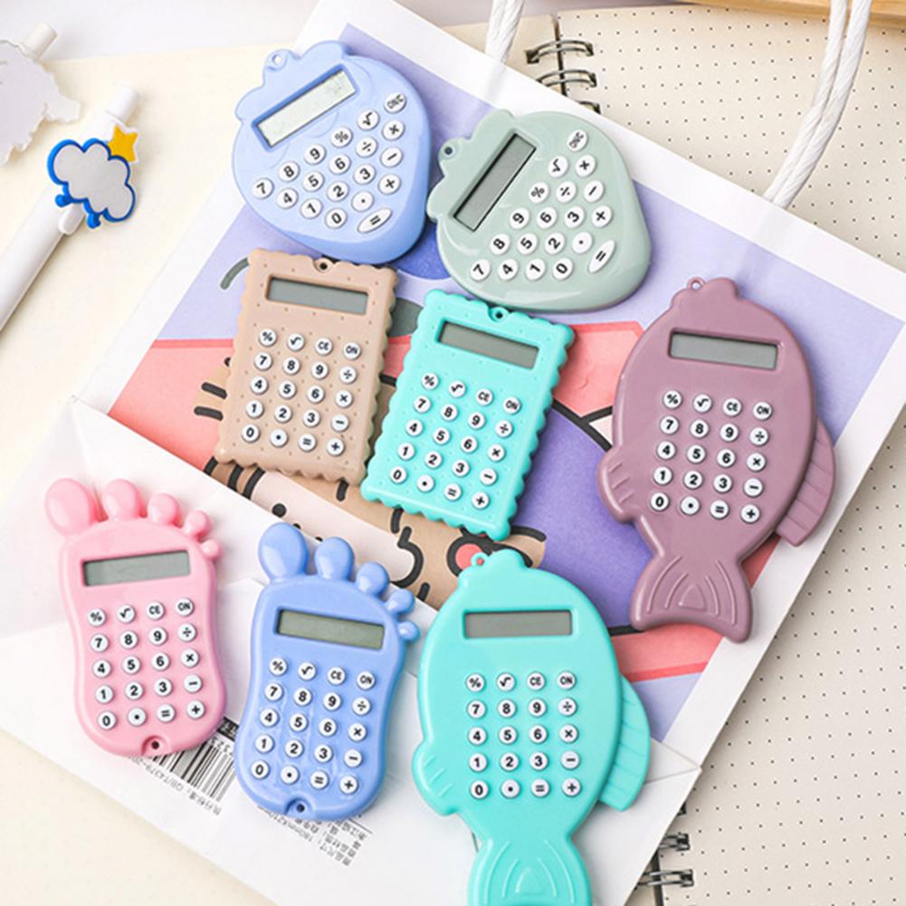 Mini Calculator Plastic Pocket Calculator Rapid Calculation Energy Saving Useful Rounded Edge Small Calculator
