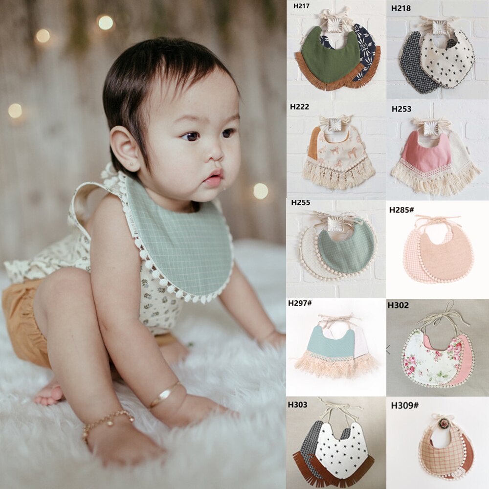 Babyjongen meisje katoenen slabbetjes waterdichte speeksel handdoek slabbetje voeding boeren schort bandana