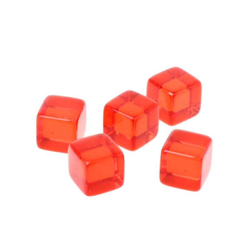 10pcs 16mm Blank Dice Transparent Acrylic Dice For DIY Write Painting Graffiti Board Game