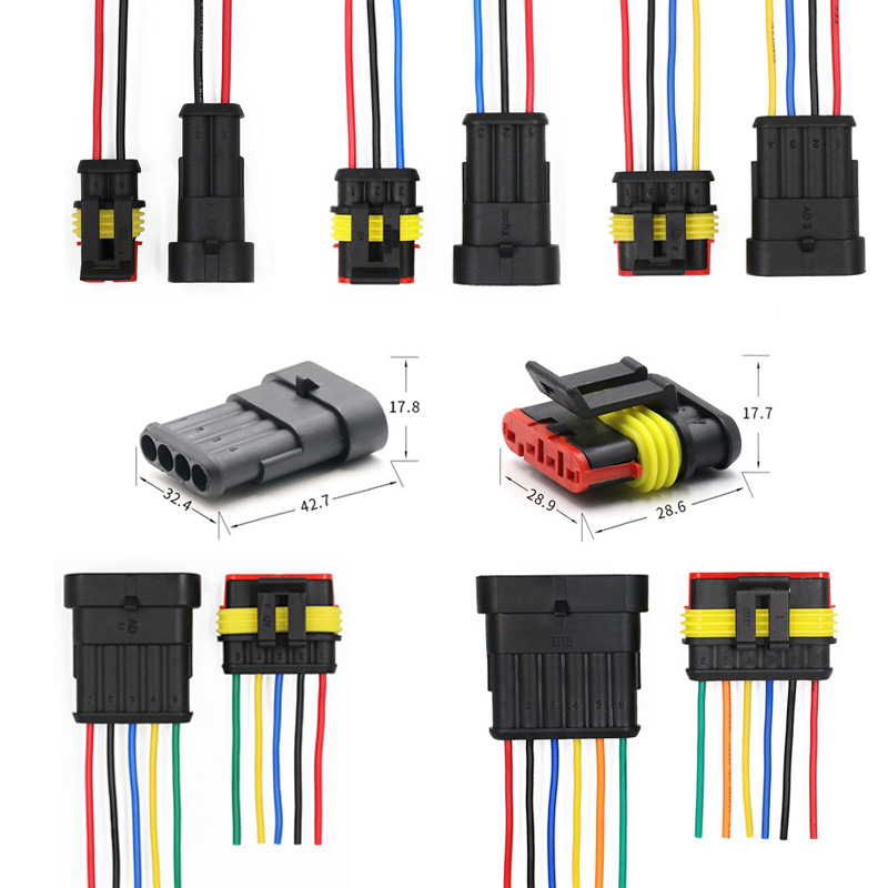 1PC 1/2/3/4/5/6 Pin Plug Terminal Wire Connector Sealed Waterproof Electrical Car SUV Motorbikes