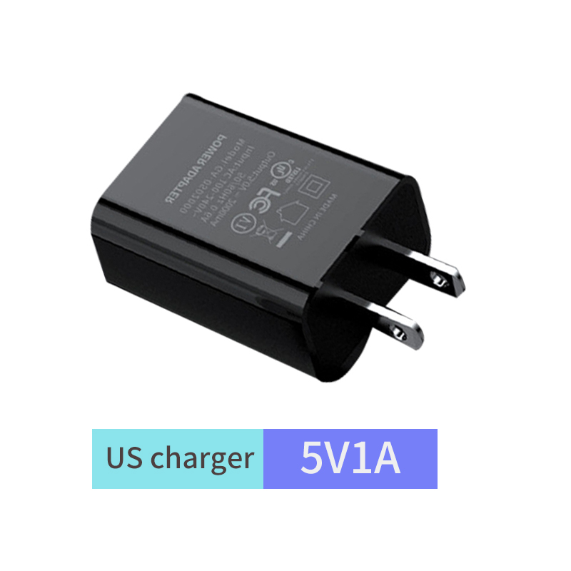 5V2A Mobile Phone Charger UL FCC Approved Mini Lightweight USB Travel Japan Thailand Canada Mexico Universal Adapter Plug: 5V1A black