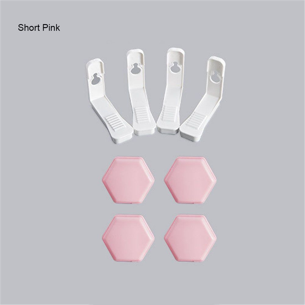 Housse de couette Invisible avec Clip, 4 pièces, couverture de couette simple, drap de lit domestique fixe antidérapant, angle de couverture fixe, boucle fixe sans aiguille: short pink