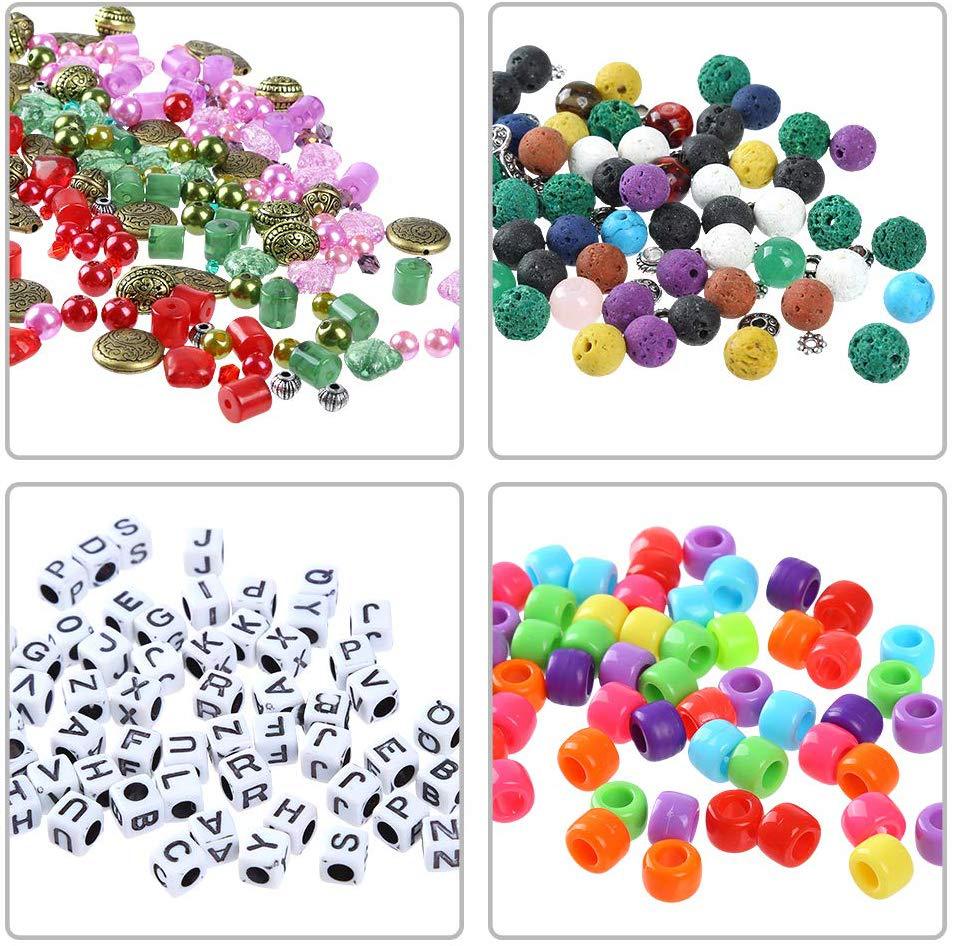 1268pcs di Grandi Dimensioni Monili Starter Kit Compresi Gli Strumenti Argento Perline di Risultati per Monili Che Fanno Forniture Fine Bead Caps