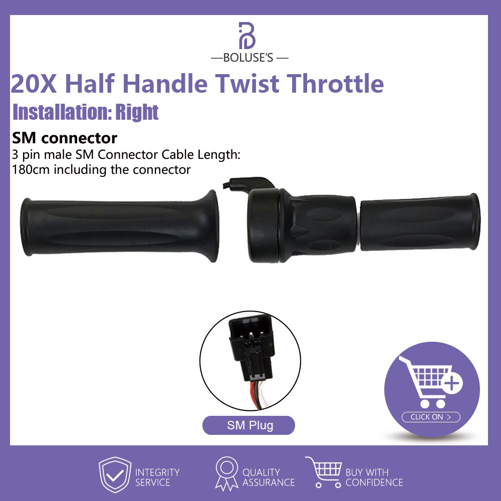 Wuxing 130X 108X 300X 21X Thumb Throttle 76X 20X Half FullTwist Throttle eBike Accelerator Electric Bike Accessories: 20X Half SM