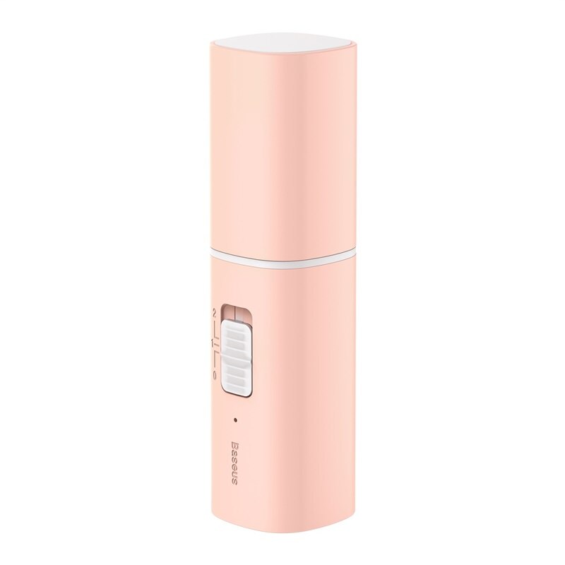 Baseus 3 in 1 Multi-function Fan Mini Portable USB Charging Two-speed Strong Wind Quiet light Power lasting fans for Home Office: Pink