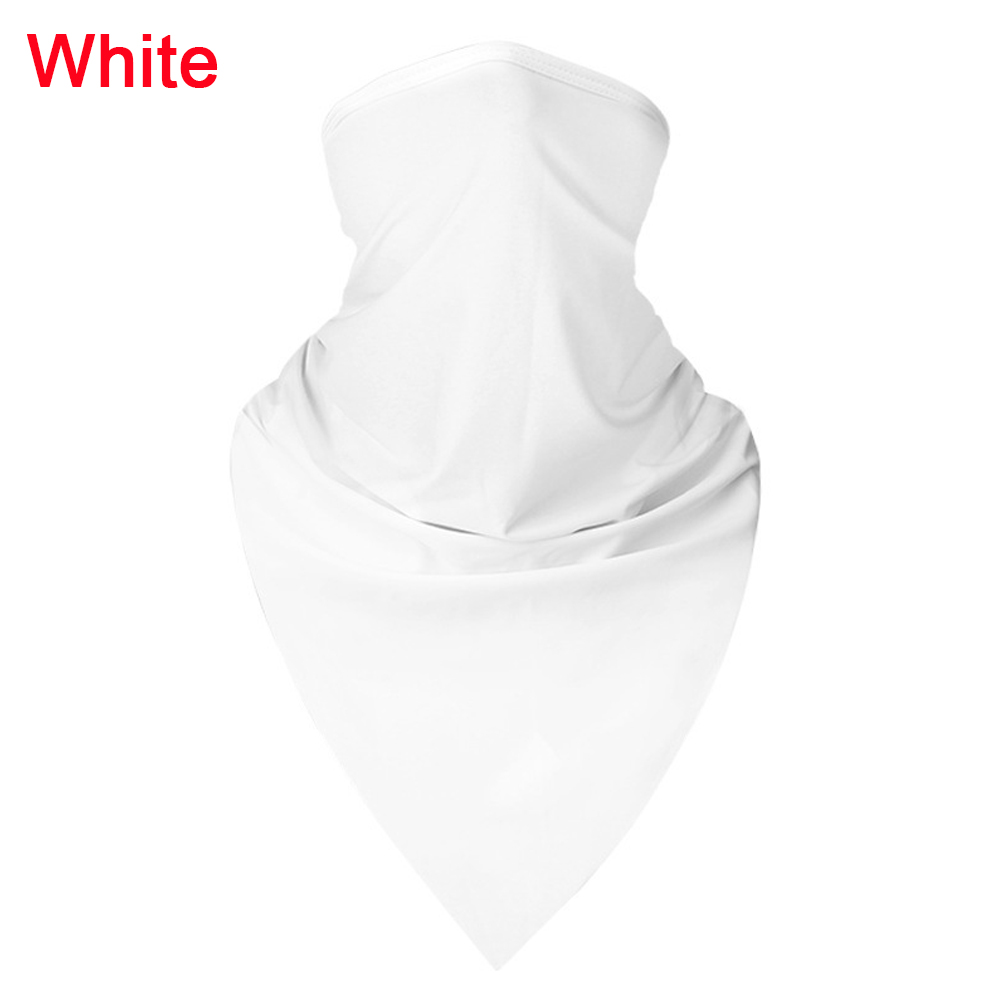 Retro Motorcycle Headwear Bike Ski Sports Scarf Wrap Balaclava Windproof Dust Outdoor Bandana Cycling Breathable Neck Cover: White (Pure)