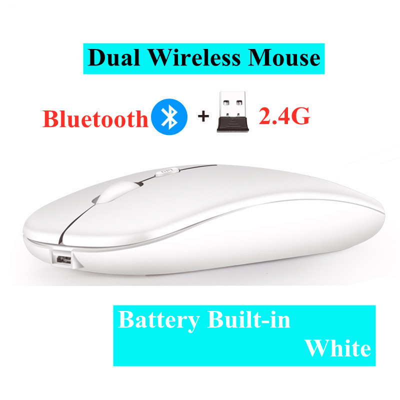 Para Ipad Tablet Azerty teclado tailandés con árabe francés ruso español Bluetooth teclado inalámbrico ratón Android Universal 10": Transparente