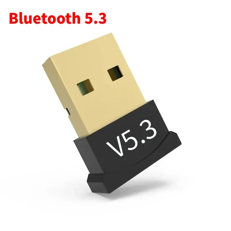 USB Bluetooth 5.4 5.3 Dongle Adapter for PC Speaker Wireless Mouse Keyboard Music Audio Receiver Transmitter Drive free: black