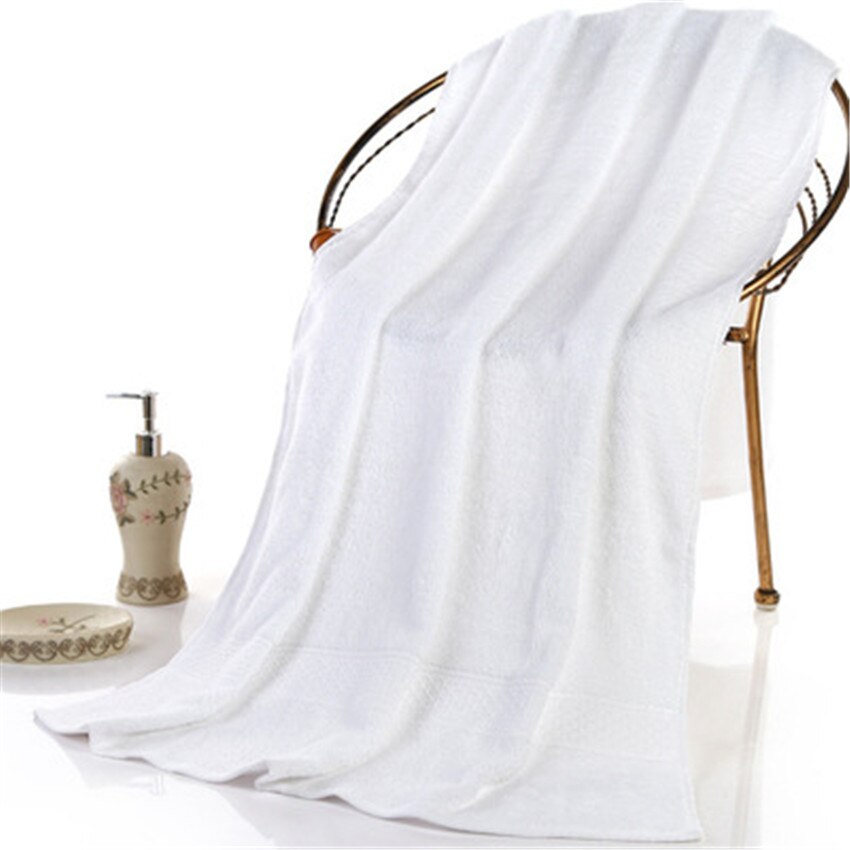 3 stuks effen 100%  katoenen badhanddoeken voor volwassenen grote strandhanddoek badkamer voor thuis lakens spa badhanddoeken: Wit