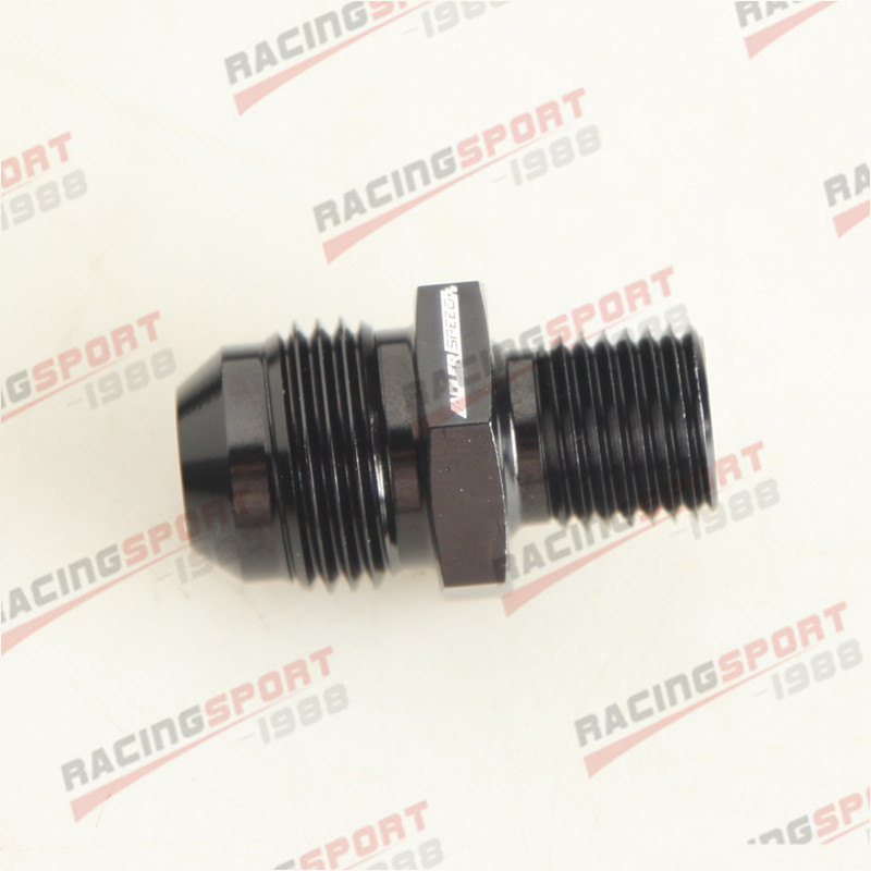 Évasé AN8 vers M14x1.5, mâle-8 AN 8AN -8AN, raccord métrique droit, noir
