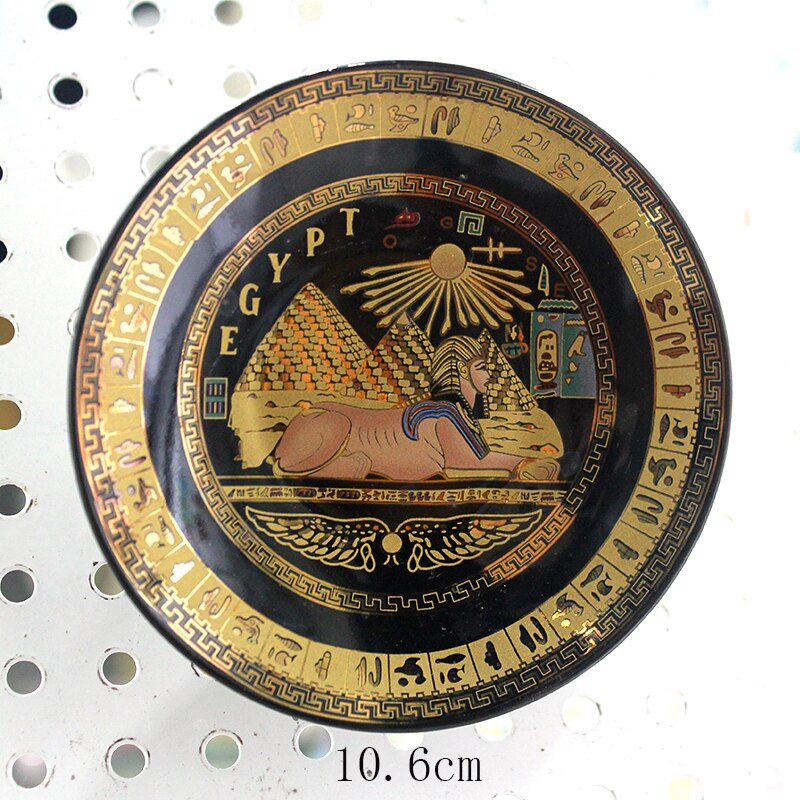 Platos decorativos de pintura de estilo egipcio, plato artístico de cerámica para el hogar, placa de pintura de fondo de Hotel: 1873