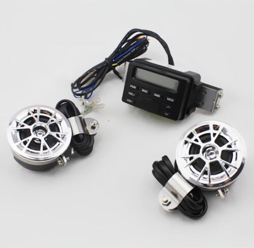 Nowy motocykl wodoodporny dźwięk nagłośnienie funkcja radia FM zegar głośniki MP3 kawiarnia biegacz Bobber Atv skuter Offroad