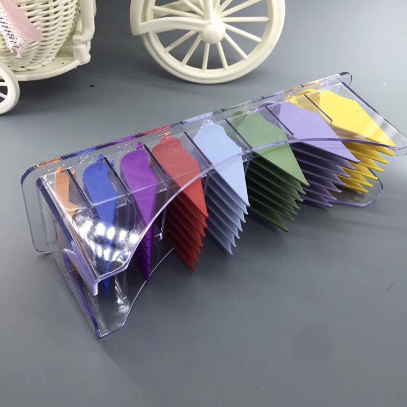 Kleurrijke 8 IN 1 Gids Kam Set voor Tondeuse voor styling in Verschillende Lengte