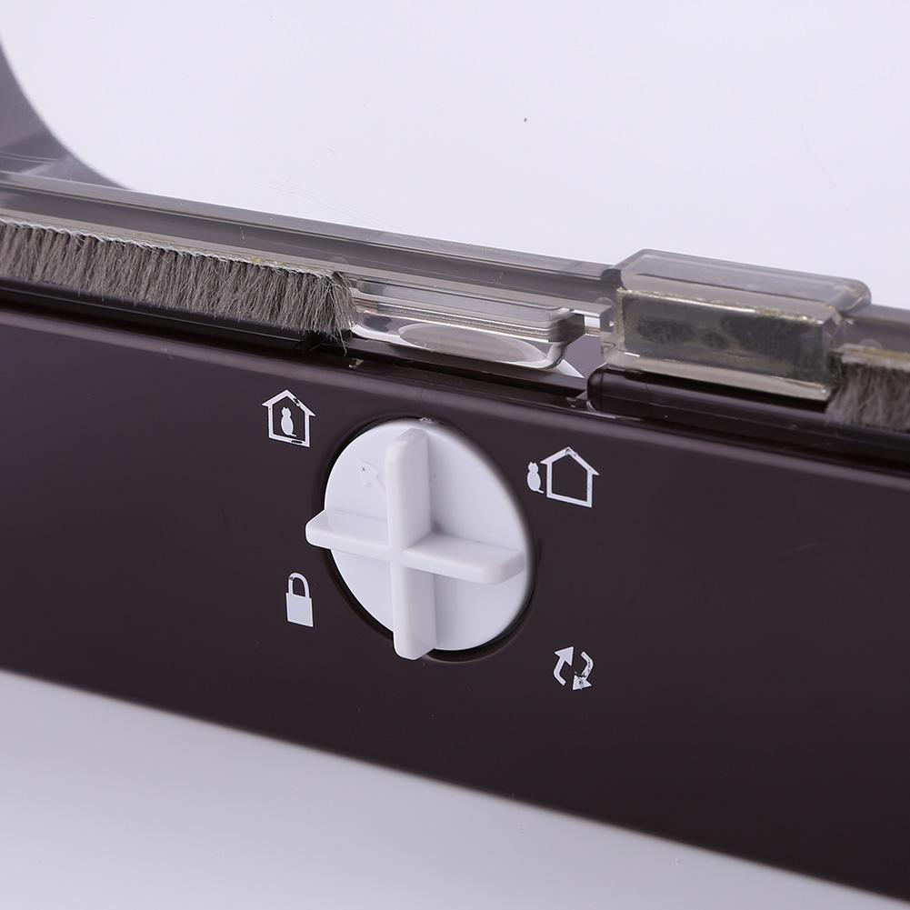 Cat Flap Door with 4 Way Lock Security Flap Door for Dog Cat Kitten Small Pet Gate Door Kit Cat Door Family Pet Safety Door