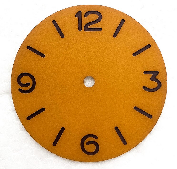 Placa de esfera de reloj, diámetro de 38,9mm para ETA 6498 6497 ST3600, movimiento de esfera, 1 unidad,: YELLOW