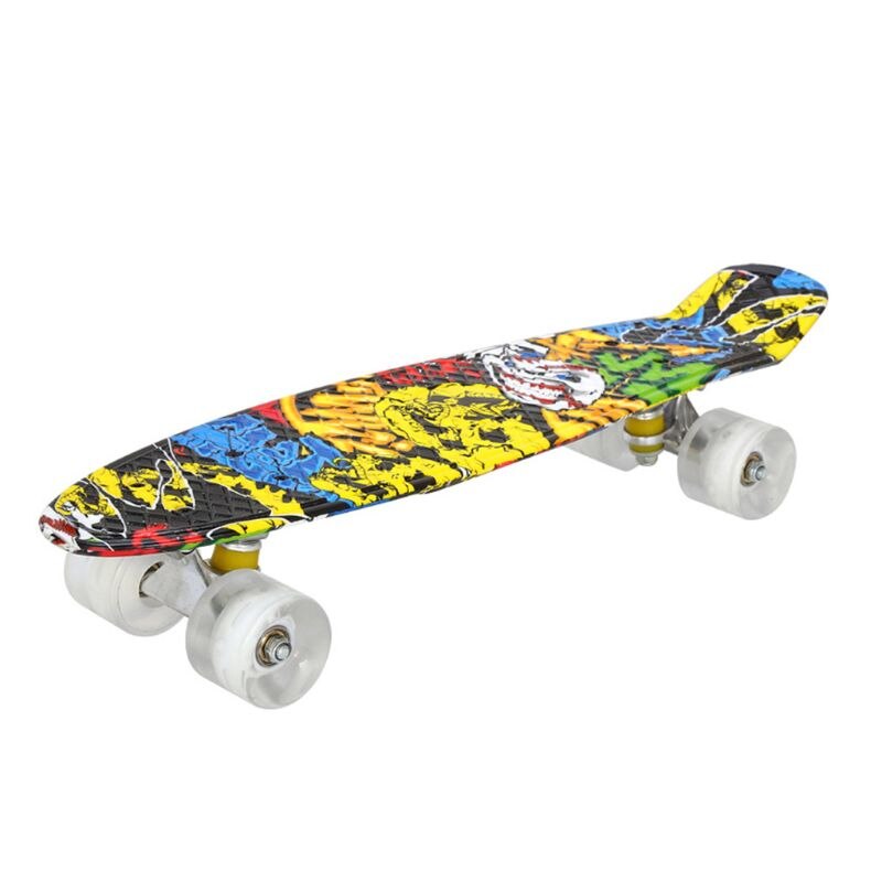 22 \"Skate Board Mini Retro Longboard Plastic 4 wheels Skateboard Outdoor Sport