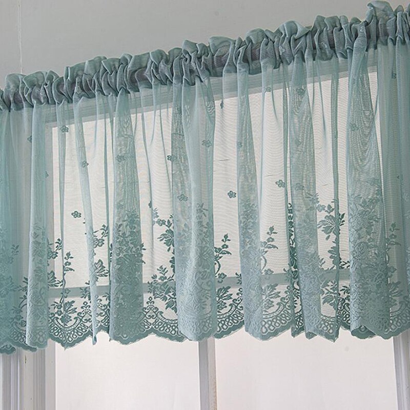 Transparent Lace Tulle Curtains For Living Room Bedroom Kitchen Short Small Voile Sheer Curtains Modern Window Treatments Drape