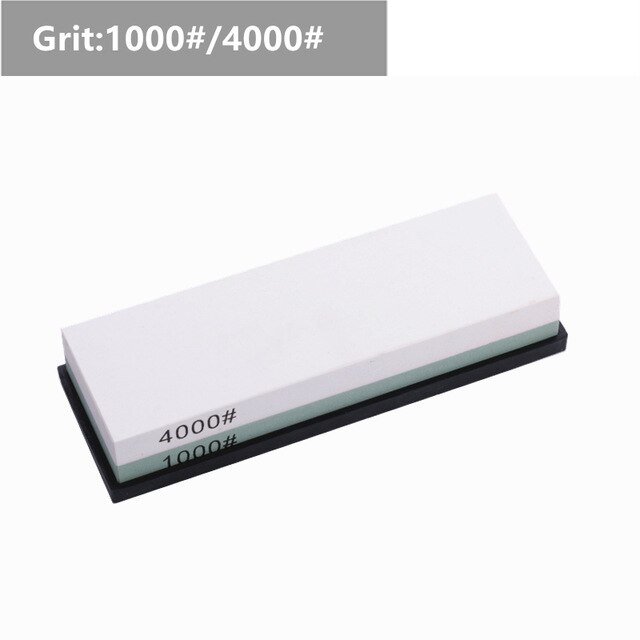 2-IN-1 Knife Sharpener Sharpening Stone Whetstone Scissors Sharpener System Grinding Wet Stone Honing Kitchen Tool: 1000 4000 grit