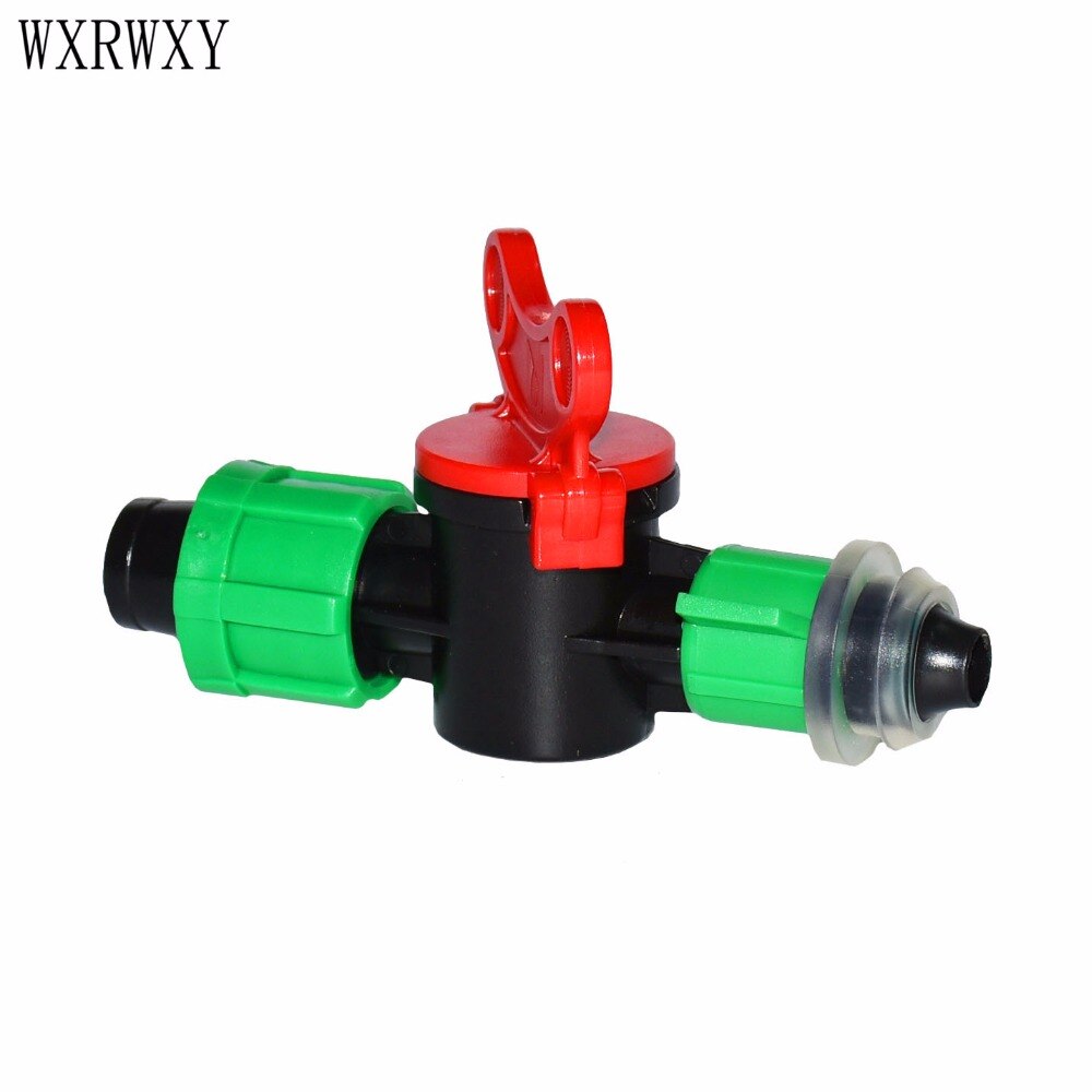 wxrwxy drip tape irrigation valve irrigation Water valve Garden faucet PE PVC barbed double way connector screw 10pcs
