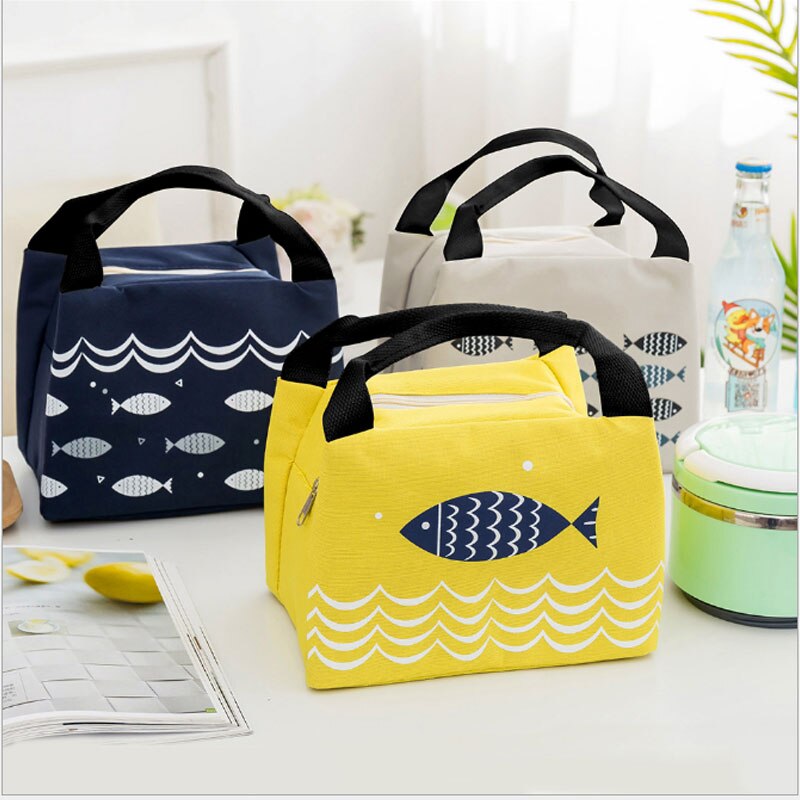 Lunch Bag Fresh Insulation Cold Bales Thermal Oxford Waterproof Convenient Leisure Cute flower cartoon Tote bolso