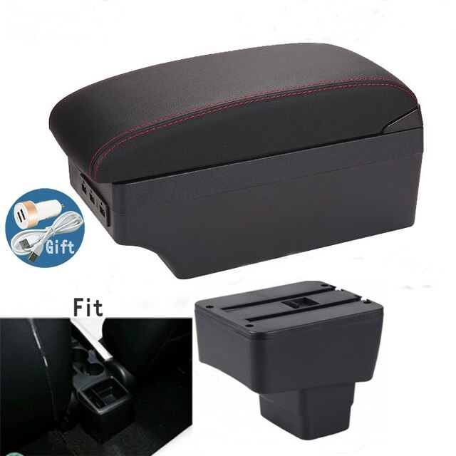 Reposabrazos para mazda CX-3, Reacondicionamiento para mazda 2 skyactiv, cx3, accesorios para coche, carga con USB, Caja de almacenamiento para apoyabrazos de coche