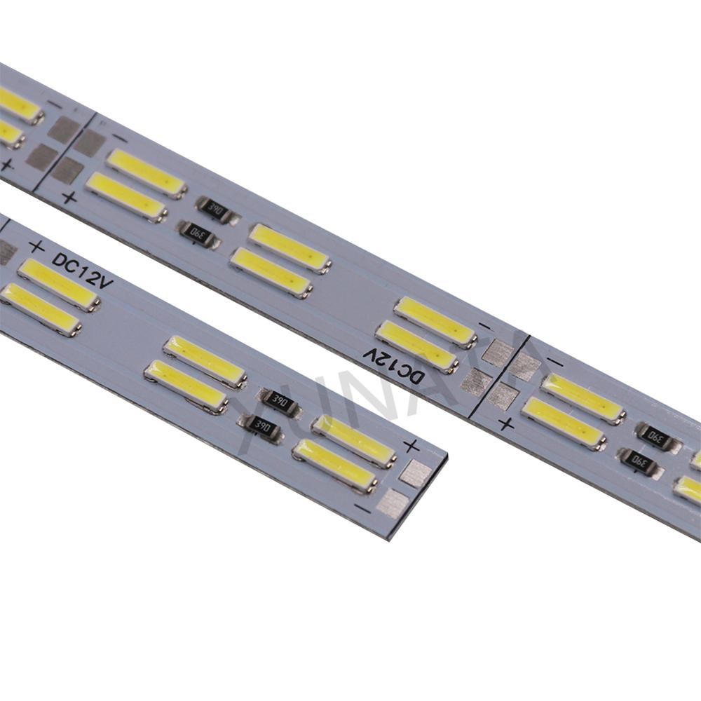 DC 12V Double Row Led Bar Light 25cm 50cm SMD8520 LED Hard Strip Light 120 LEDs/M Cold White LED Aluminium Rigid Strip